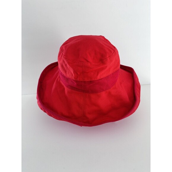 HATS! The Red Hat Society Musical Red Bucket Sun Cap Floppy Womens One Size - Picture 3 of 7